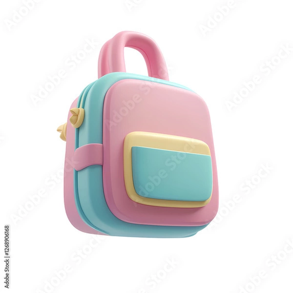 Fototapeta 3d cute backpack