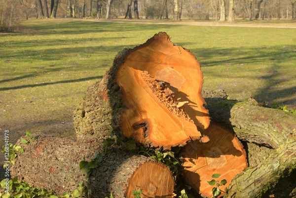 Fototapeta baumfällung