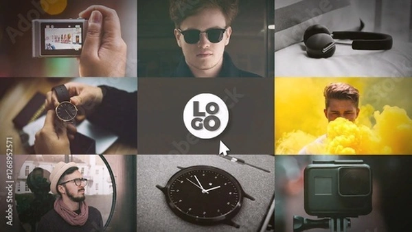 Fototapeta Searching Intro Logo