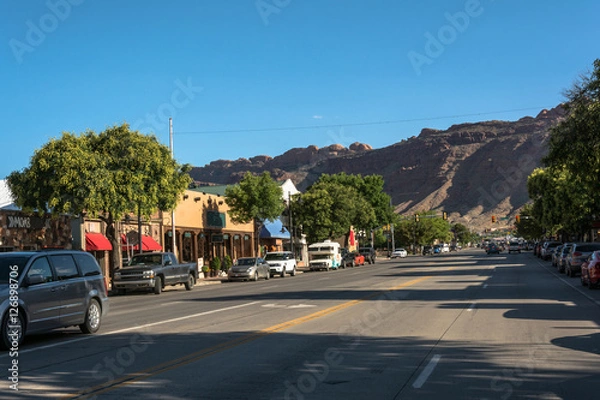 Fototapeta Main street in Moab, Utah
