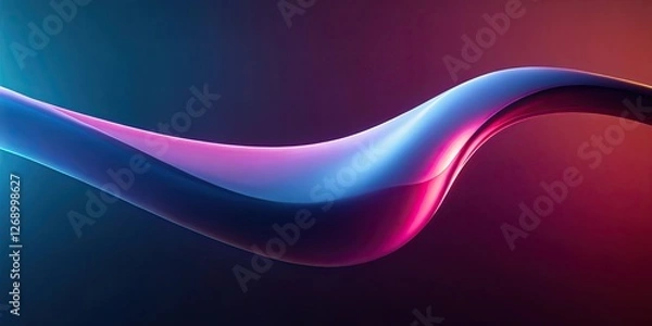 Obraz Abstract Blue and Red Wave Form