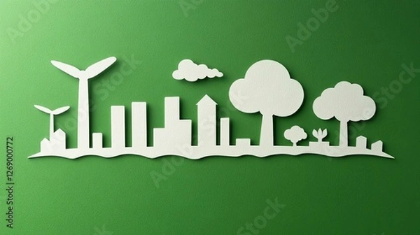 Fototapeta Reduce CO2 emissions to limit climate change and global warming. Low greenhouse gas levels decarbonize net zero carbon dioxide footprint.
