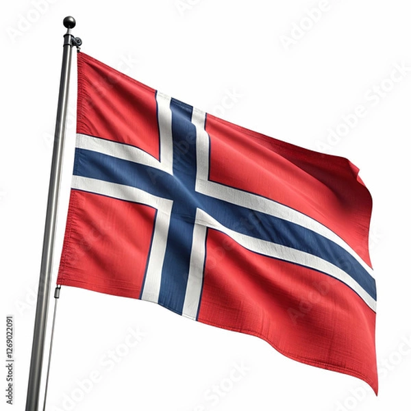 Fototapeta National flag of Norway in high quality.