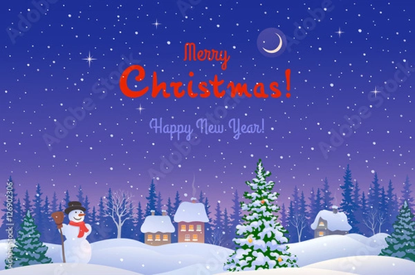 Obraz Christmas eve card