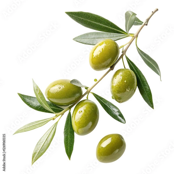 Fototapeta vector illustration of olive branch