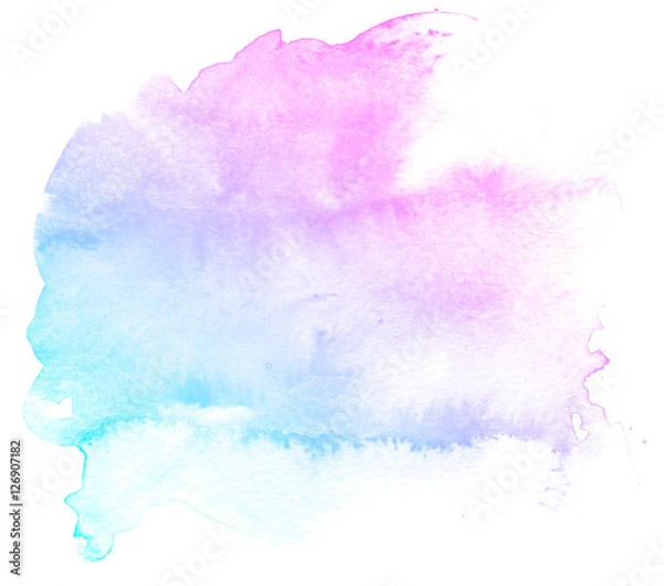 Obraz Abstract pink watercolor on white background.This is watercolor splash.It is drawn by hand.