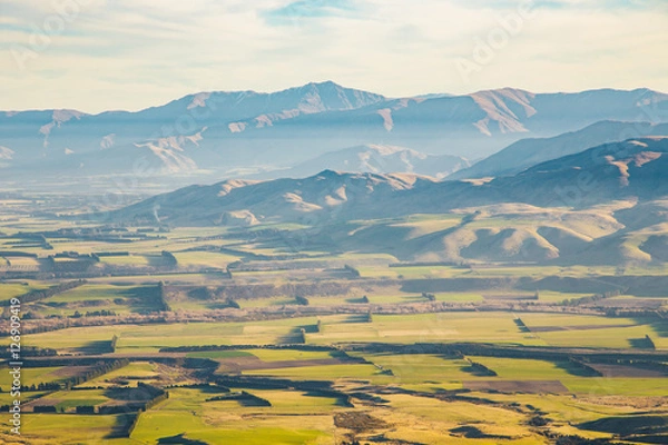 Obraz Farm with nice shadow, Mount Somers, Canterbury, New Zealand