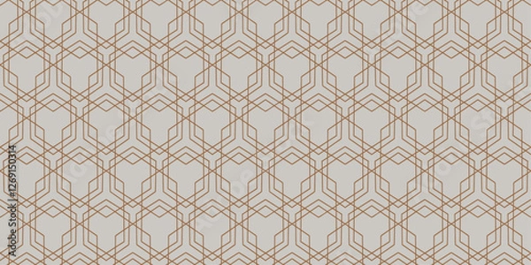 Obraz Intricate Hexagonal Wireframe with Geometric Symmetry