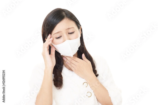Fototapeta 風邪に罹患した女性