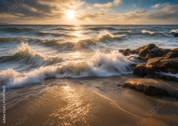 Fototapeta Ocean Waves Flow