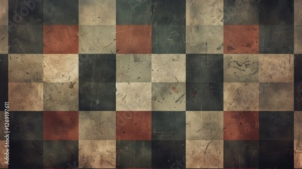 Fototapeta Subtle checkered pattern with a vintage feel