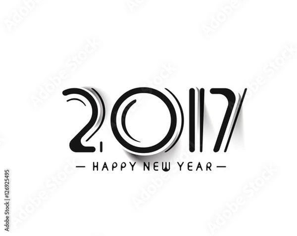 Fototapeta Happy new year 2017 Holiday Vector
