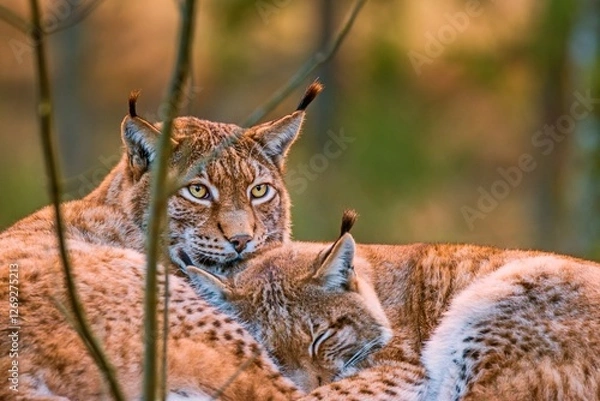 Obraz ruhende Luchse