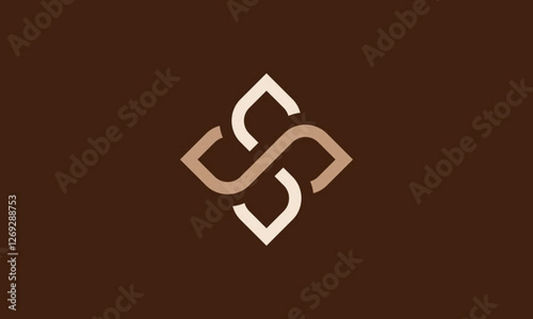 Obraz SS flower monogram logo design