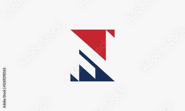 Fototapeta NF or FN monogram logo design