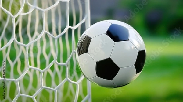 Fototapeta football in goal