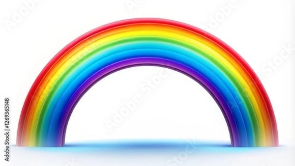 Fototapeta Colorful Rainbow Arch on White Background