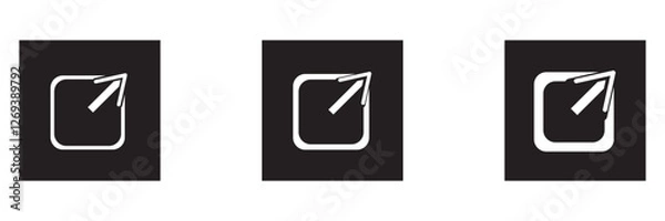Fototapeta external link, Share link icons set vector . Isolated URL signs