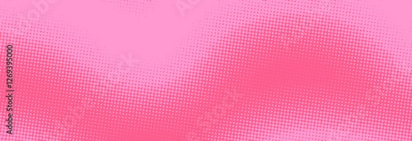Fototapeta Modern pink pop art background with halftone dots in comic style, vector illustration eps10	