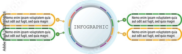 Obraz 4 Tab Vector Illustration for Editable