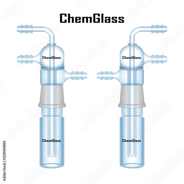 Obraz Vector Illustration for Chemglass - Lower Flask - Micro Sublimer Editable