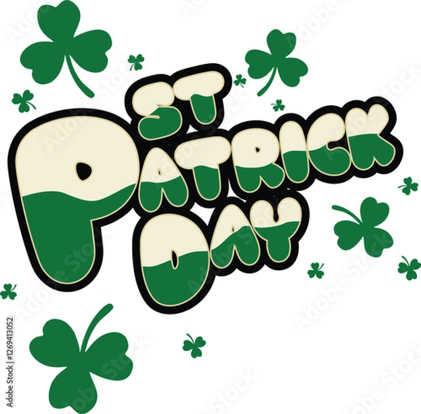 Fototapeta St. Graphic Design A Merry and Cheerful Patrick's Day