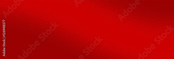 Fototapeta Bright crimson red pop art retro background with halftone in comics style, vector illustration EPS10