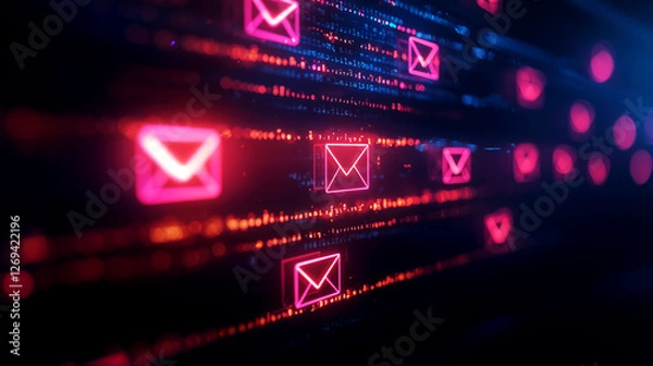 Obraz Dynamic newsletter delivery exploring email communication techniques in a digital workspace environment