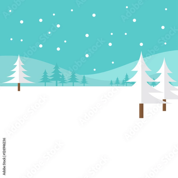 Obraz snow background. vector illustration. christmas design concept.