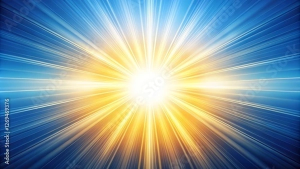 Fototapeta Abstract Light Burst on White Background