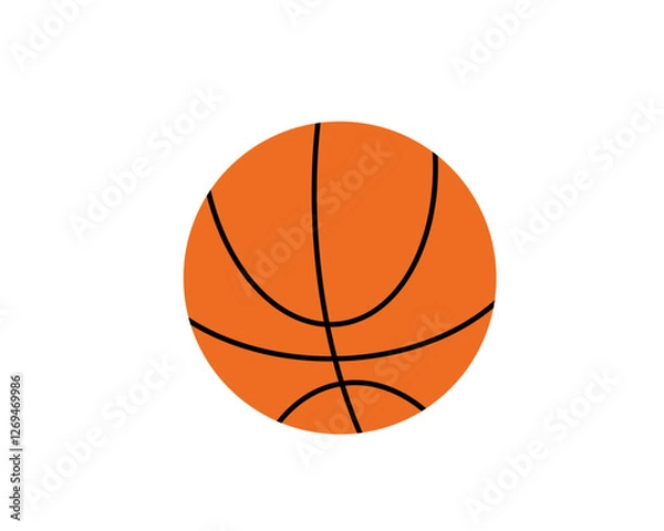 Obraz basketball isolated on white background