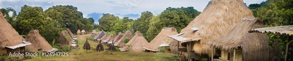 Obraz panoramic view of a traditional indonesian village at flores, indonesia
