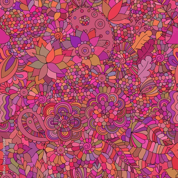 Obraz Doodle seamless background oriental pink