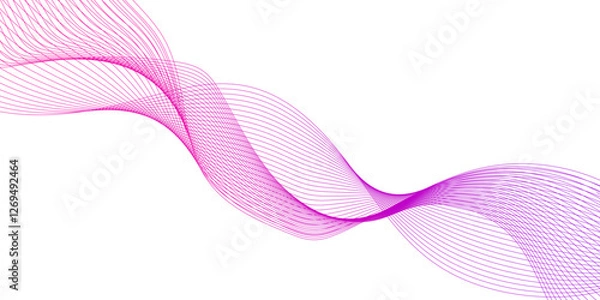 Obraz Technology flow grid blend curve wave line geometric abstract patterns with unique style,  gradient transparent tech wave curve creative technology lines, soft and light color gradient wave lines.
