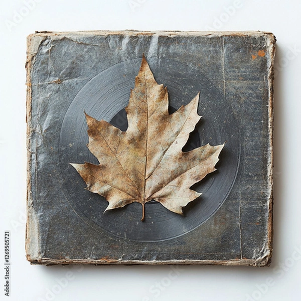 Obraz Autumn Leaf on an Album