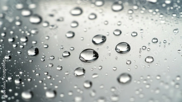 Fototapeta Glass of water with droplets, simplicity in everyday moments.