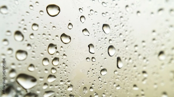 Fototapeta Glass of water with droplets, simplicity in everyday moments.