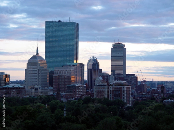 Obraz boston cityview sunset