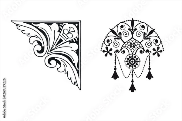 Fototapeta Vector eps bundle ornament 