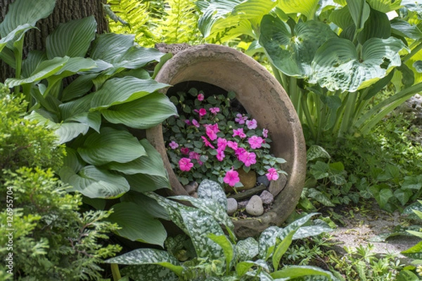 Obraz potted flower garden