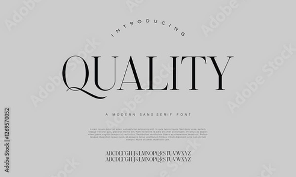 Fototapeta Abstract Fashion font alphabet. Minimal modern urban fonts for logo, brand etc. Typography typeface uppercase lowercase and number vector illustration.
