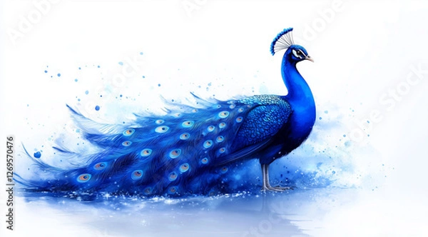 Obraz A Drawn Peacock