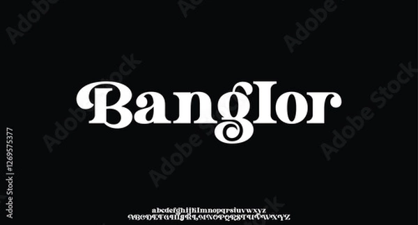 Fototapeta Elegant alphabet letters font and number. Classic Lettering Minimal Fashion Designs. Typography fonts uppercase and lowercase. vector illustration
