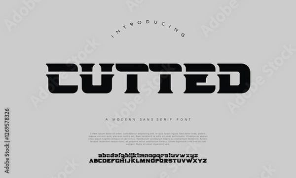 Fototapeta Abstract Fashion font alphabet. Minimal modern urban fonts for logo, brand etc. Typography typeface uppercase lowercase and number vector illustration.
