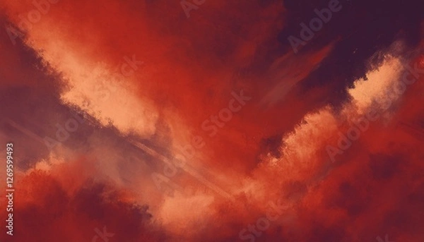 Fototapeta abstract red sky cloud cloudy clouds colorful background bg texture wallpaper art