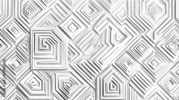 Obraz 3D geometric pattern designed monochrome color texture map pattern background
