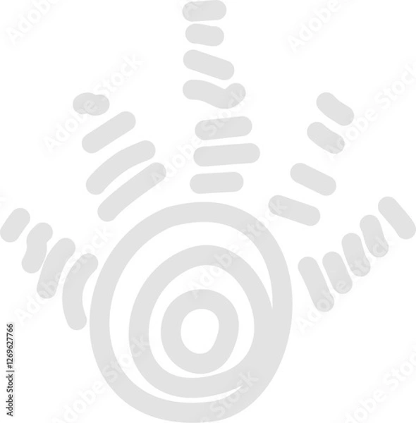 Obraz Abstract hand print symbol