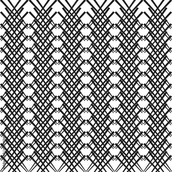 Fototapeta seamless pattern with metal grid,seamless pattern with black and white vases, set of black and white lingerie, bikini, Graceful Blooms in Glass Vase, flower vase, black and white silhouette