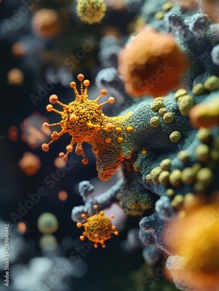 Fototapeta Close-up of viruses