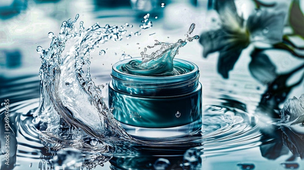 Obraz water splash in cream 